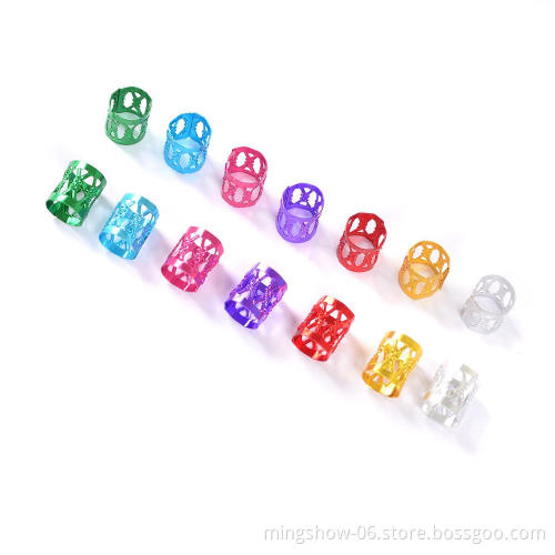 Dreadlocks Beads Aluminum Metal Cuffs Hair Decoration Braiding Hair Jewelry